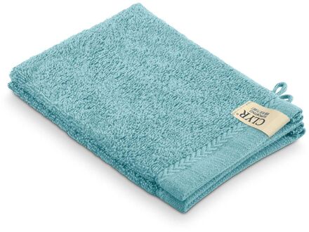 Washandjes 16x21 cm 500 gram Caribbean Blue Green - 2 stuks