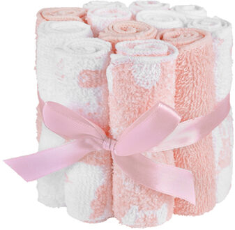 Washandjes vaskedag 12-pack roze Roze/lichtroze