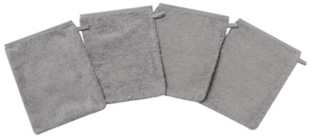 Washandjes vasklude 4-pack grijs