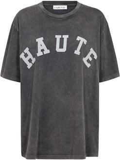 Washed T-shirt Noma  donkergrijs