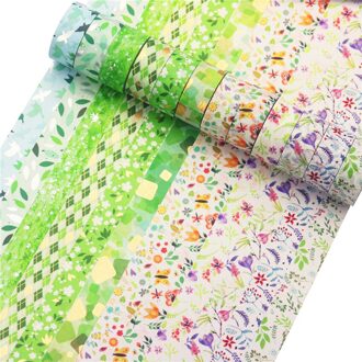 Washi Tape 12Rolls Washitape Set Bladgoud Masking Tape Dier Stickers Scrapbooking Briefpapier Papeleria Decoratieve Cinta Washi 12 rolls Floral