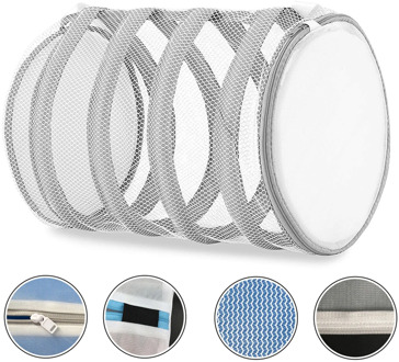 Washing Net Durable Machine Polyester Storage Home Laundry Zipper Closure Drying With Hanging Loops Shoe Wash Bag Cleaning