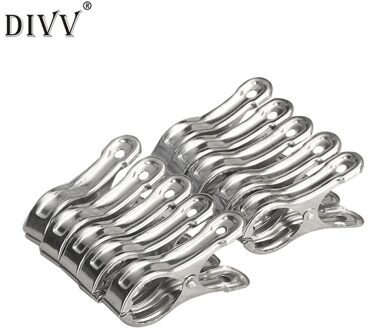 Wasknijper 10PCS Rvs Strandlaken Clips Houden Uw Handdoek Van Blazen Weg