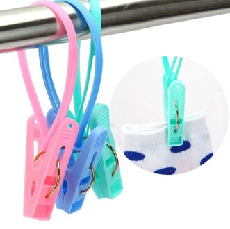Wasknijper 4Pcs Rekken, Drogen Plastic Clip Clip Winddicht Ondergoed Tie Clip Kleding Fotopapier Peg Pin Wasknijper