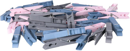 Wasknijpers - 100x stuks - kleurenmix - kunststof - 8 cm