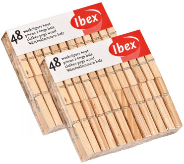 Wasknijpers - 48x - hout - knijpers - wasspelden - wasgoed ophangen