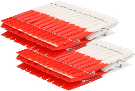 Wasknijpers gekleurd - 144x stuks - plastic wasgoedknijpers - Knijpers/wasspelden voor wasgoed