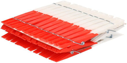 Wasknijpers gekleurd - 48x stuks - plastic wasgoedknijpers - Knijpers/wasspelden voor wasgoed