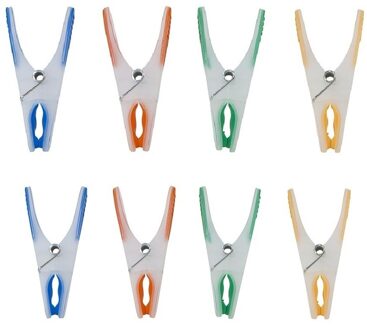 Wasknijpers in verschillende kleuren met sotfgrip - 72x stuks - was ophangen - knijpers