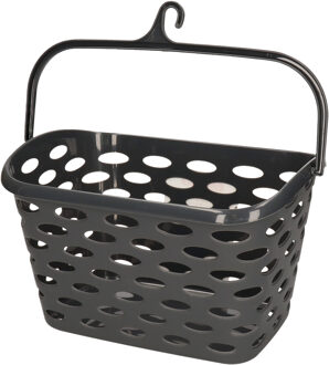 Wasknijpersmandje - ophangen - 26x15x21 cm - zwart - kunststof