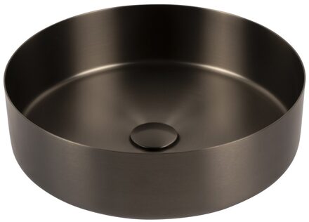 Waskom AquaSplash Industrial 40 cm met PVD Coating Gunmetal Aquasplash