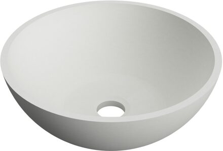 Waskom Arcqua Prince Opbouw 38x14 cm Rond Mat Wit