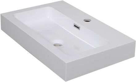 Waskom Badkamer Arezzo - Vierkant - Mat Wit - 38cm