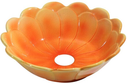 Waskom Best Design Flower 40 cm Keramiek Glanzend Oranje