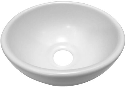 Waskom BWS Opbouw Rond Keramiek 20x9cm Wit