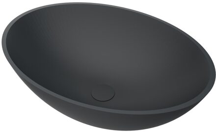 Waskom BWS Prince Cast Marble 49x34 cm Ovaal Mat Antraciet