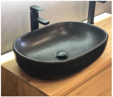 Waskom Casajoy 60x42x15cm Keramiek Milan Zwart