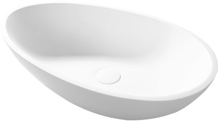 Waskom Cipi L'Uovo Basin 60x35x16 cm Solid Surface Mat Wit Cipi