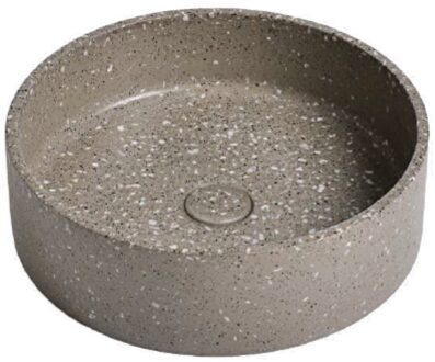 Waskom Ideavit Idea.Ora 39x39x12 cm Rond Terrazzo Grijs