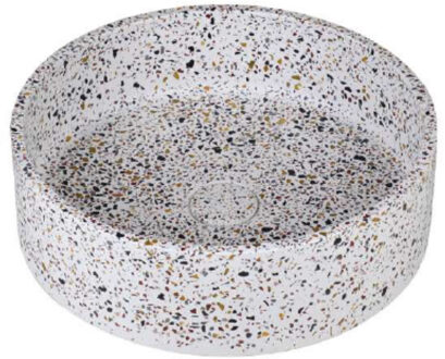 Waskom Ideavit Idea.Ora 39x39x12 cm Rond Terrazzo Wit