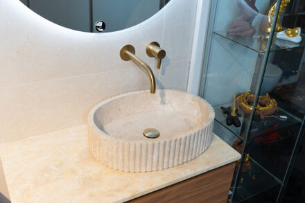 Waskom Loutro Irini Ovaal 50x38x12.5 cm Marmer Beige