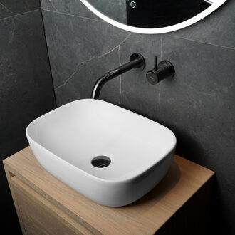 Waskom Loutro Spiro Rechthoek 48x32x13.5 cm Hoogglans Wit