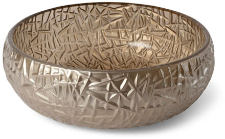 Waskom Luca Sanitair Vetro Rond 38,5x38,5x16 Transparant Glas Zonder Wastafelhouder Coffee Luca Sanitair