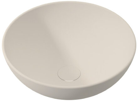 Waskom - opbouw - 38.5x13.8x38.5cm - Solid surface - Rond - Mat Beige JBS6350