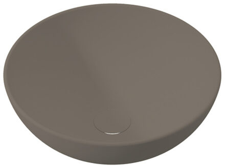 Waskom - opbouw - 38.5x13.8x38.5cm - Solid surface - Rond - Mat Moka JBS6351