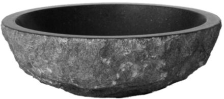 Waskom Opbouw Corestone 13 42x14cm Basalt Gehamerd Rond Grijs