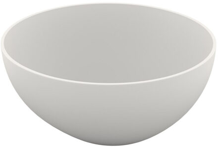 Waskom Opbouw Crosstone Solid Surface 38x14 cm Rond Mat Wit