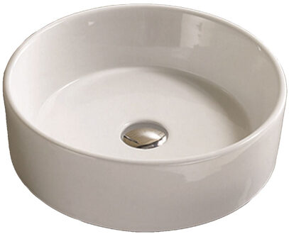 Waskom Opbouw Florens Rond 40x40x15cm Keramiek Glans Wit