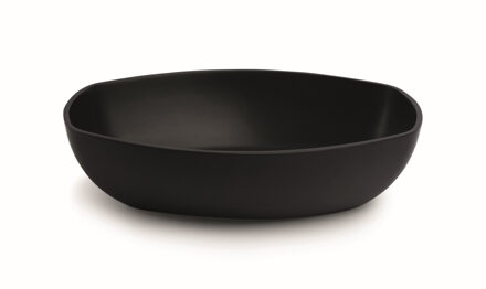 Waskom Opbouw Luca Sanitair Danish Oval 48x32,5x13,5 Mineral Stone Mat Zwart OP=OP