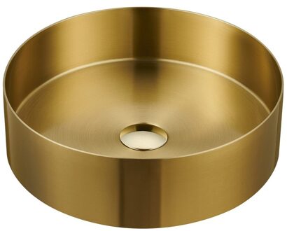 Waskom Sapho Aurum Rond 38 x 11 cm RVS Mat Goud