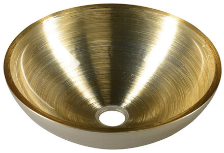 Waskom Sapho Murano Rond 40x14 cm Glas Goud