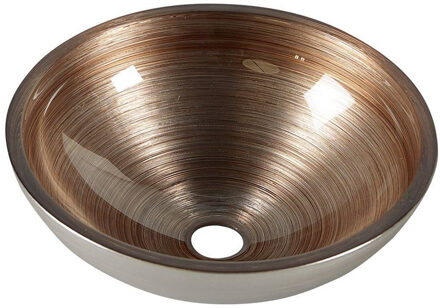 Waskom Sapho Murano Rond 40x14 cm Glas Koper