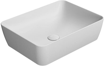 Waskom Sapho Sand Rechthoek 50x38x14 cm Keramiek Mat Wit Sapho