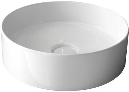 Waskom Sapho Storm Rond 40.5x12 cm Keramiek Wit (incl waste)