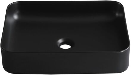 Waskom Studio - Keramiek - Rechthoekig - Mat Zwart - 50x12x36cm