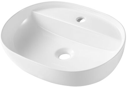 Waskom Varna - Keramiek - Ovaal - Wit- 38,5x50,5x13,5cm