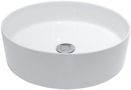 Waskom Wiesbaden Link Opzet Model Keramiek Rond 40cm Mat Wit