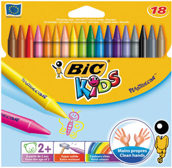 waskrijt Plastidecor 18 stuks Multikleur