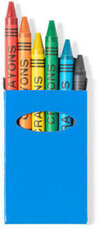 Waskrijtjes 6x stuks gekleurd - Kinderfeestje - Krijtjes - Tekenmateriaal