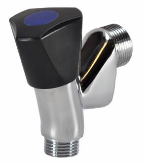 Wasm.-Beluchterkr. + Keerklep 1/2"X3/4" Zwarte Knop Aqua Splash