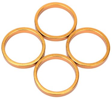 Wasmachine 5Mm Fiets Vork Wasmachine Bar Pakking Aluminium Fiets Oortelefoon Wasmachine Lift Stuur goud