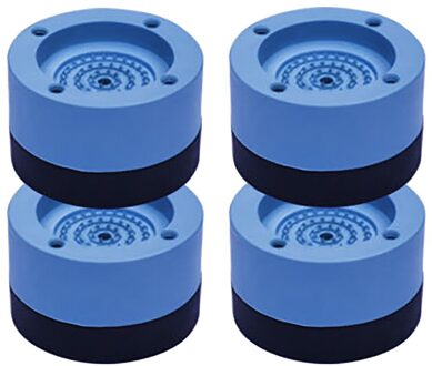 Wasmachine Base Demper Meubels Voet Pad Anti-Vibratie Wasmachine 4 Voeten Pad Non Slip Koelkast Rubber Ondersteuning Stand houder Blauw