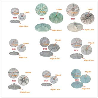 Wasmachine Pulsator Vervanging Deel Golf Plaat Pulsator 11 Tanden Diameter 33.8Cm 33.7Cm