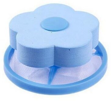 Wasmachine Zwevende Pluisjes Mesh Val Bag Herbruikbare Haar Catcher Filter Netto Pouch Huishoudelijke Tool blauw