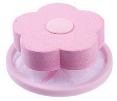 Wasmachine Zwevende Pluisjes Mesh Val Bag Herbruikbare Haar Catcher Filter Netto Pouch Huishoudelijke Tool roze