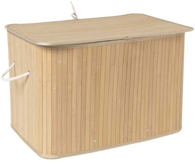 Wasmand bamboe 90 liter - naturel - 60x40x40 cm